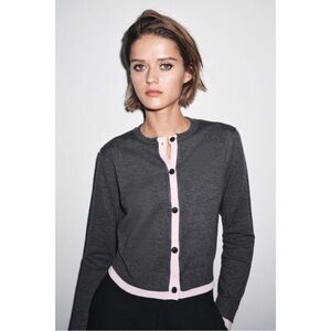 NWT Zara COMBINATION KNIT JACKET